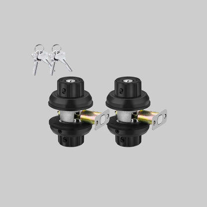 EASILOK E4 twist to lock deadbolt without any keys for front door knob lock Black 2 Packs