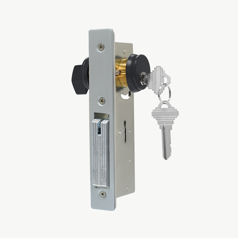 Storefront Deadbolt with 2 Key Cylinders in Black Finish ,Swing Deadbolt ,1.1/8"