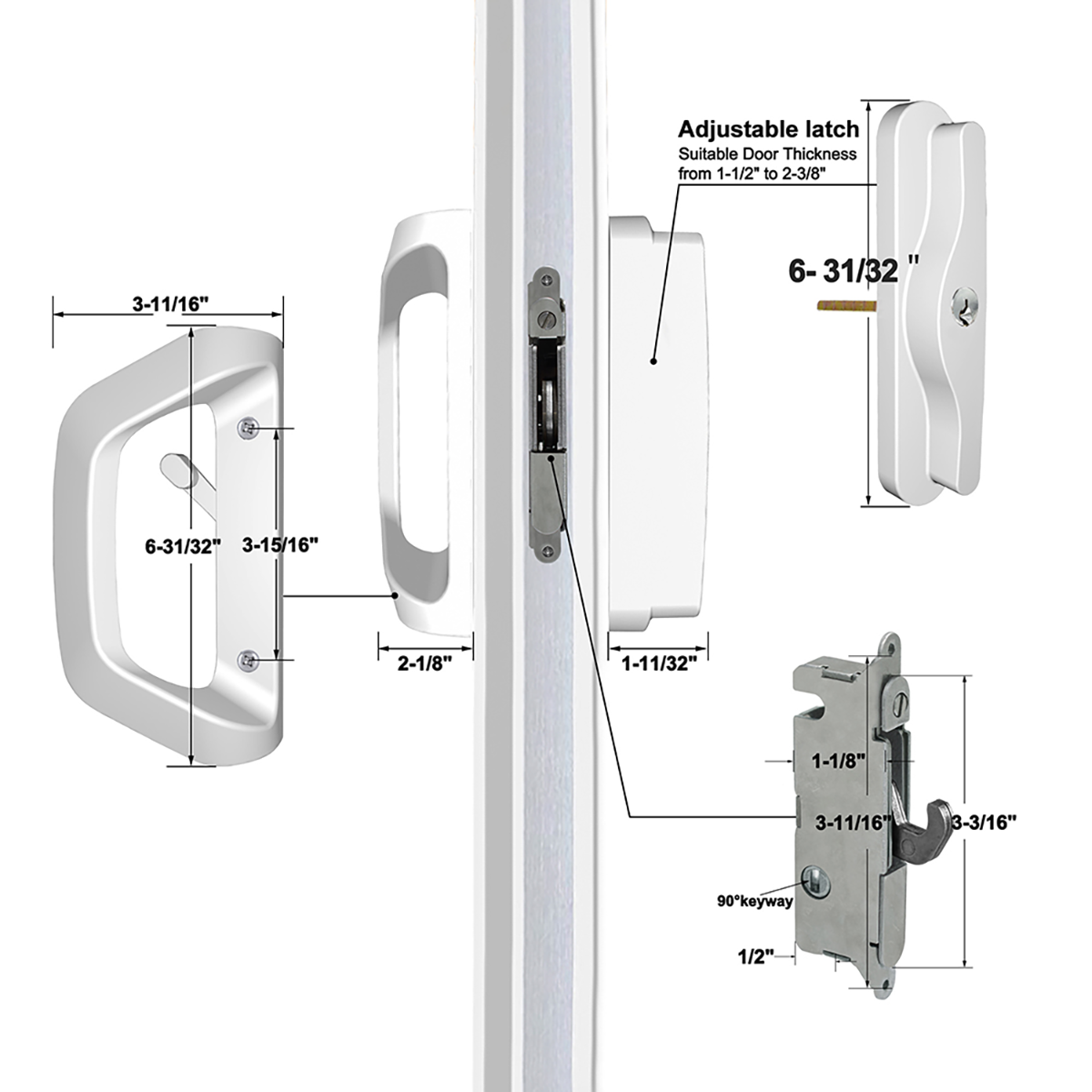 EASILOK A10--Sliding Door Lock solve the installation of the thumb turn