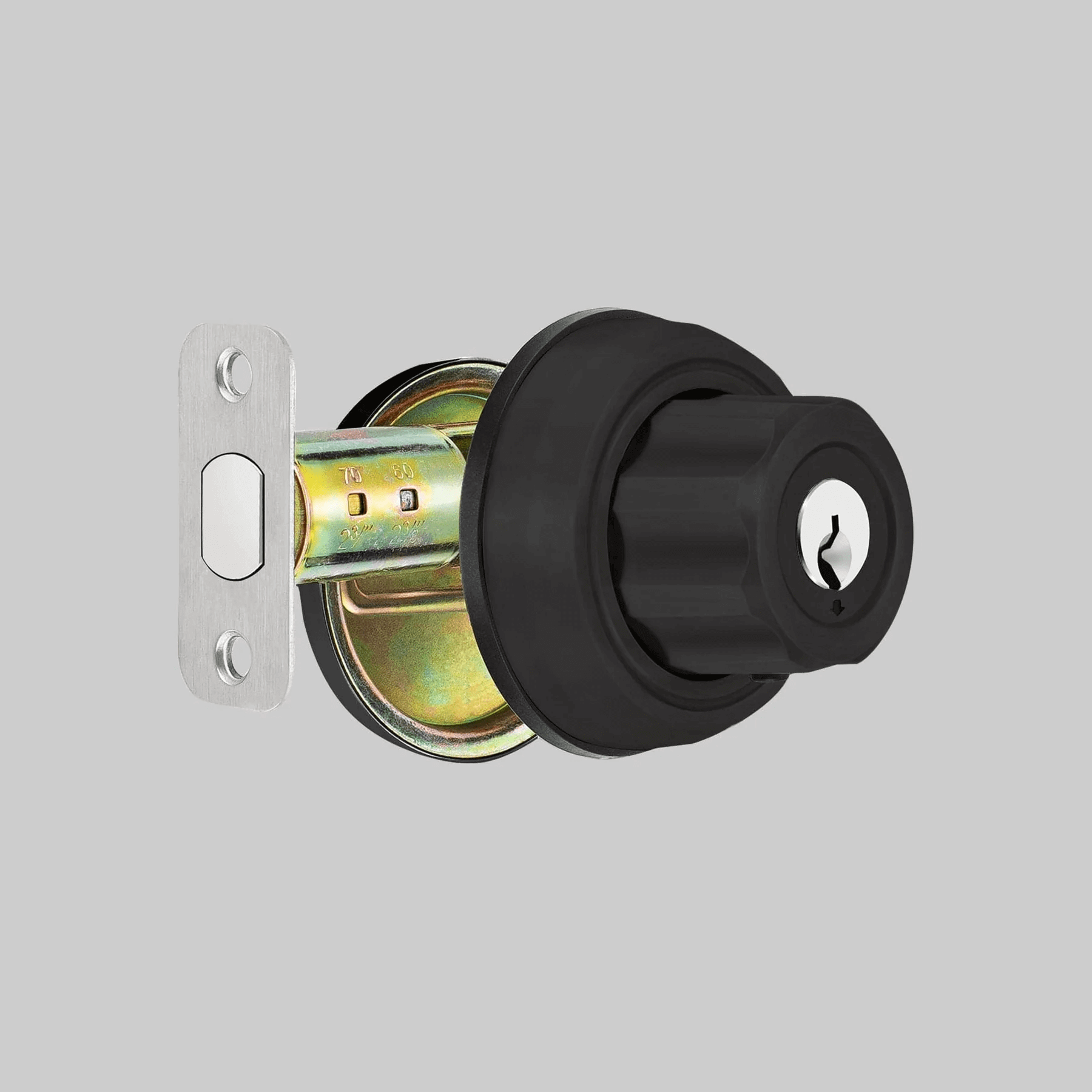 EASILOK A3 twist to lock deadbolt without any keys for front door knob lock black