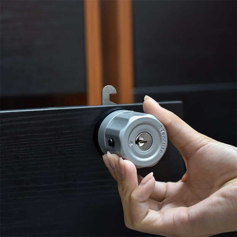 AIsecure A7: 2*locks Twist-to-Lock Cabinet Cam Lock Keyed Alike Combo Black+silver AIsecure A7*2 locks : Twist-to-Lock Cabinet Cam Lock Combo 7/8”