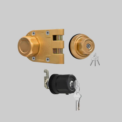 Jimmy Proof Lock(A9) & Cabinet Cam Lock (A7) - Key aliked combo ,Schlage Keyway