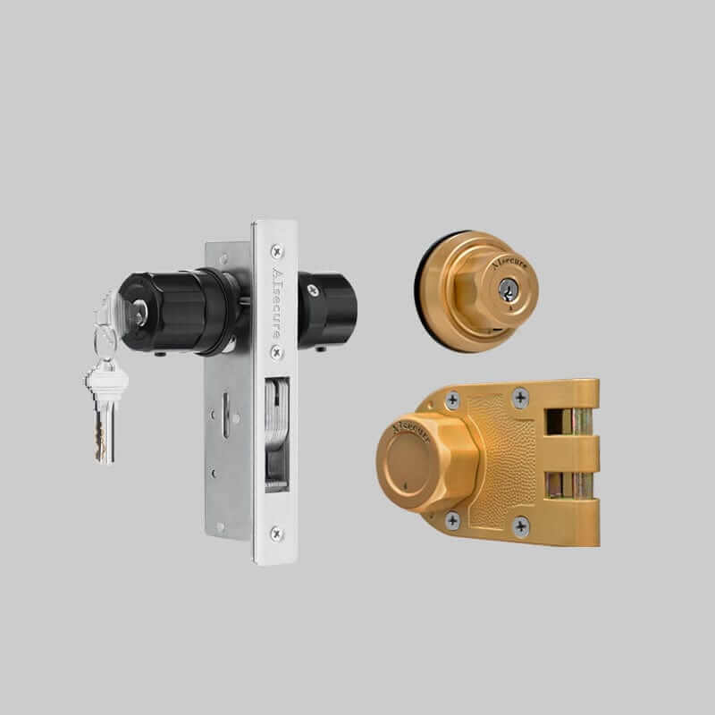 Jimmy Proof Lock(A9) & Storefront Door Lock (A5) - Key aliked combo ,Schlage Keyway