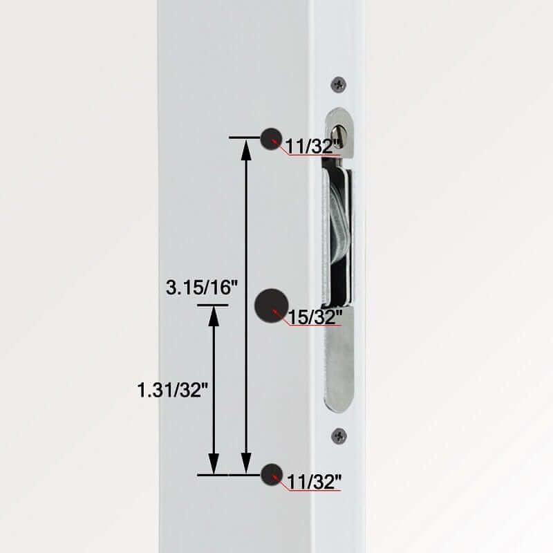 EASILOK A10-Normal Sliding Patio Door Handle Set with Mortise Lock, Fits Door Thickness from 1-1/2" to 2-4/25", 3-15/16''Screw Hole Spacing, Matte Black