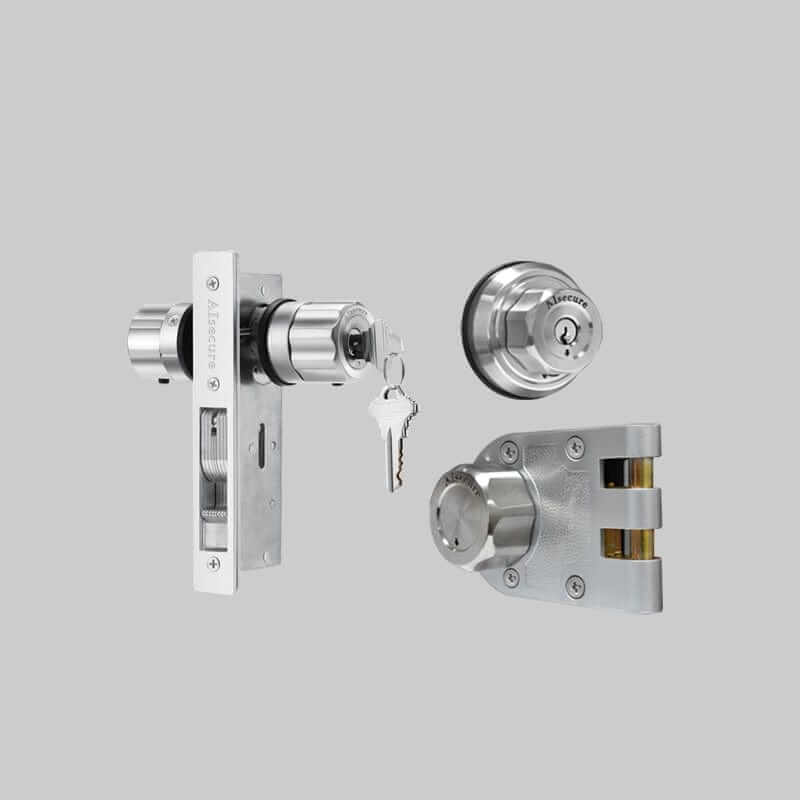 Jimmy Proof Lock(A9) & Storefront Door Lock (A5) - Key aliked combo ,Schlage Keyway