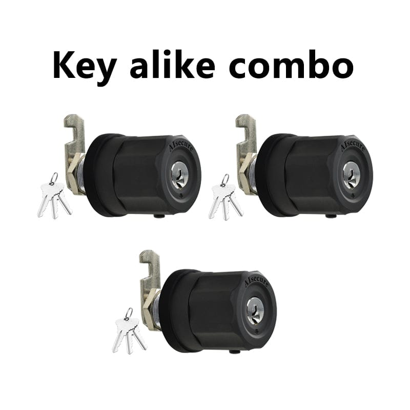 A7: 3*locks Twist-to-Lock  Cabinet Cam Lock Keyed Alike Combo Silver