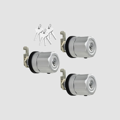 A7: 3*locks Twist-to-Lock  Cabinet Cam Lock Keyed Alike Combo Silver