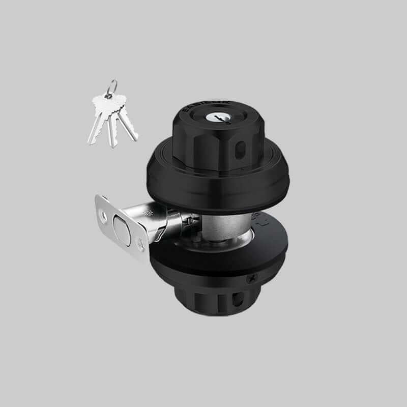 EASILOK E2: twist to lock deadbolt without any keys for front door knob lock Black(SC Key)