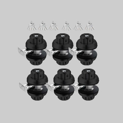 EASILOK E2 twist to lock deadbolt without any keys for front door knob lock black 6 Packs(Dimple Key)